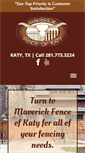 Mobile Screenshot of maverickfenceofkaty.com
